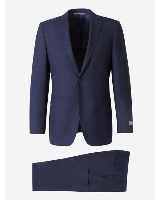 Canali Blue Wool Milano Suit for men