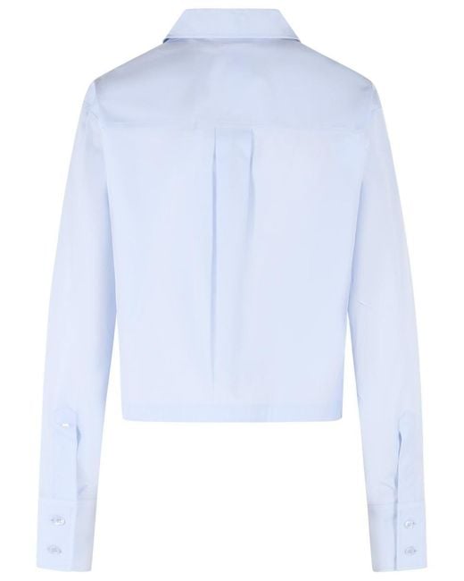 Sportmax Blue 'Certo' Cropped Shirt
