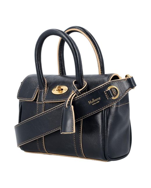 Mulberry Black Mini Bayswater Contrast Edges