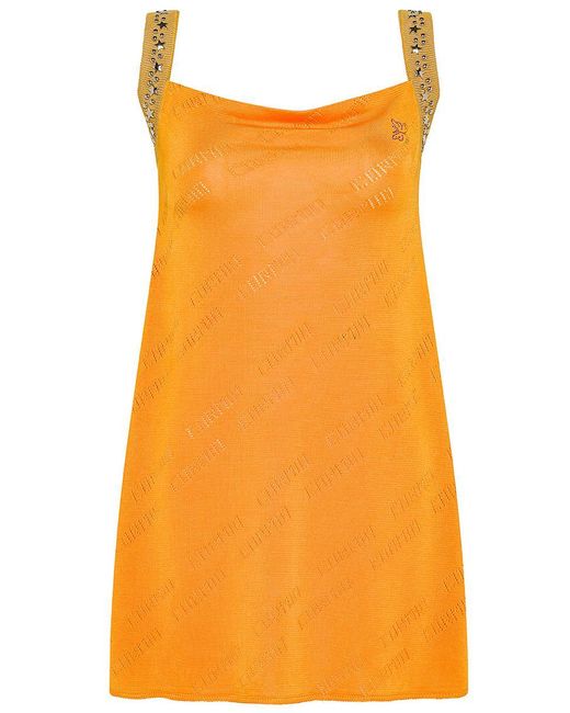 Cormio Orange Short Dress