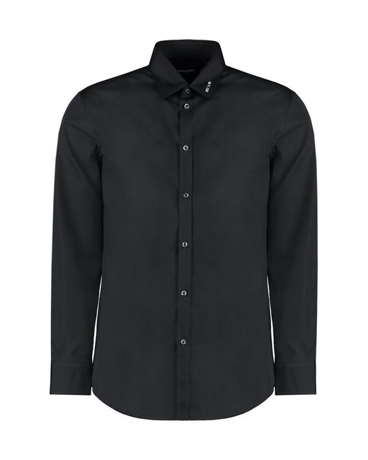 DSquared² Black Long Sleeve Cotton Shirt for men