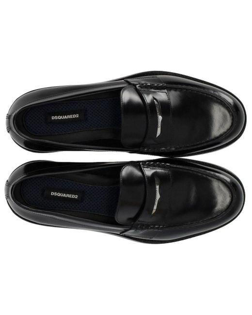 DSquared² Black Loafers for men