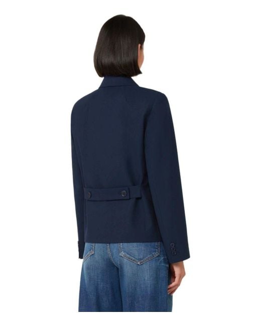 Weekend by Maxmara Blue Tappeto Double-Breasted Blazer