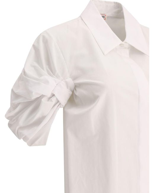 Alexander McQueen White Ruffled T-shirt