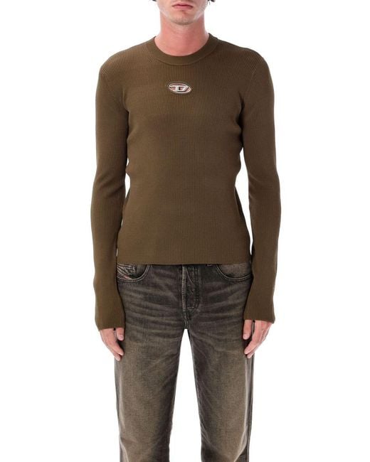 DIESEL Brown K-zackary Mock Neck Jumper for men