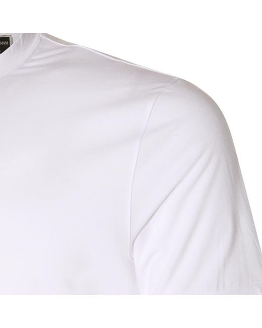 Giorgio Armani White Viscose Blend T-Shirt for men
