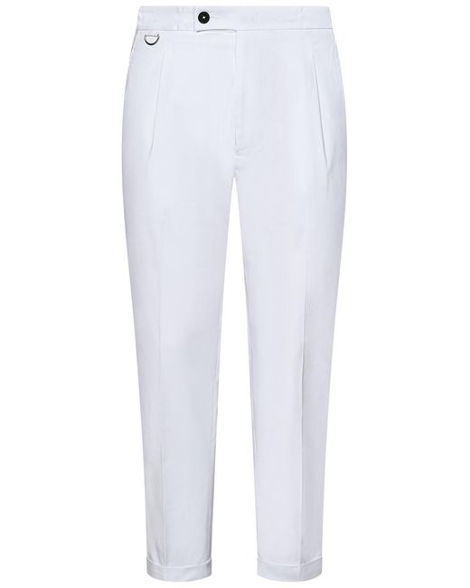 Low Brand White Riviera Elastic Trousers for men