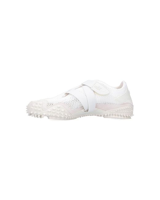 PUMA White Mostro Mesh Sneakers
