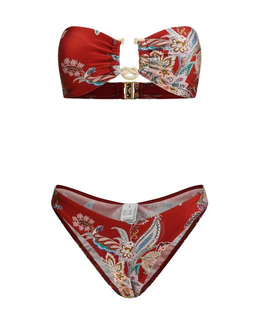 Zimmermann Red Swimwear
