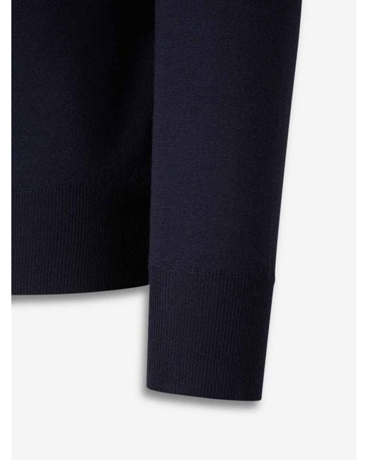 Canali Blue Wool Polo for men