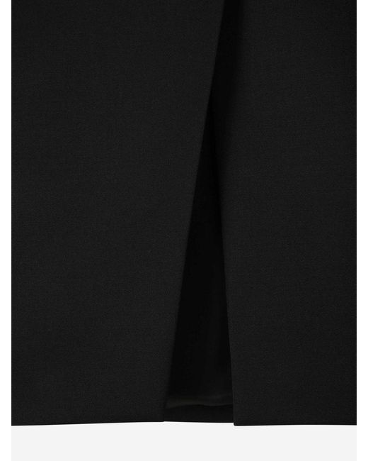 Givenchy Black Logo Crepe Mini Skirt