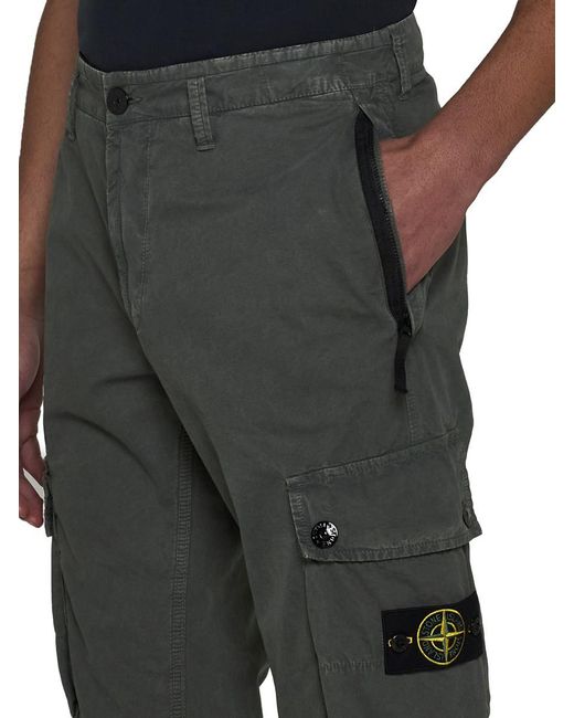 Stone Island Gray Trousers for men