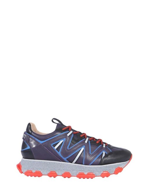 Lanvin Blue Nappa Runner Sneakers for men