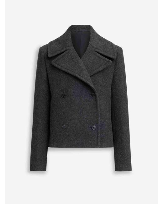 Alaïa Black Short Merino Wool Coat