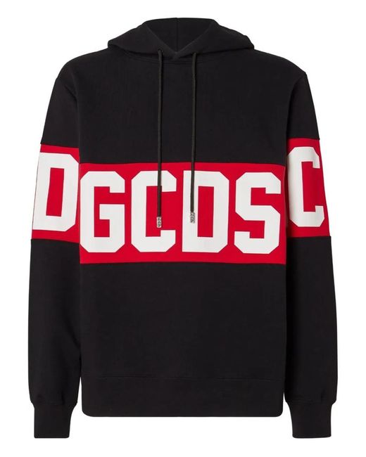Gcds Red Logo Hoodie for men