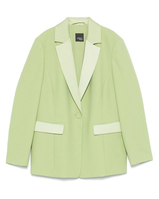 Marina Rinaldi Green Single-Breasted 'Mandare' Blazer