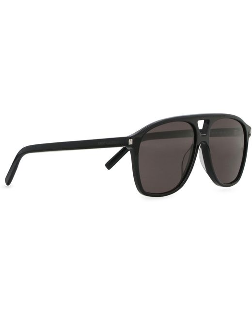 Saint Laurent Gray Sl 596 Dune Aviator Sunglasses for men