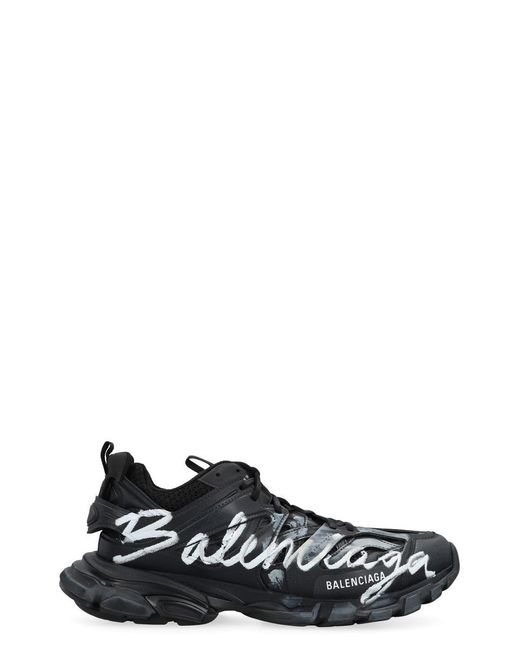 Balenciaga Black Track Signature Low-top Sneakers for men