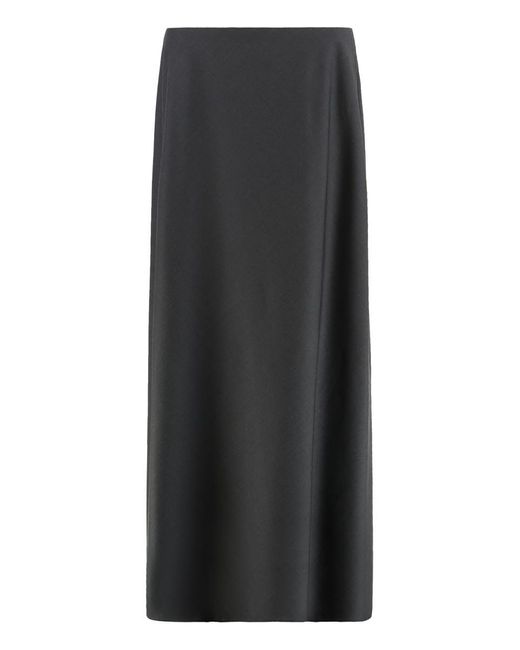 Alberta Ferretti Black Midi Skirt