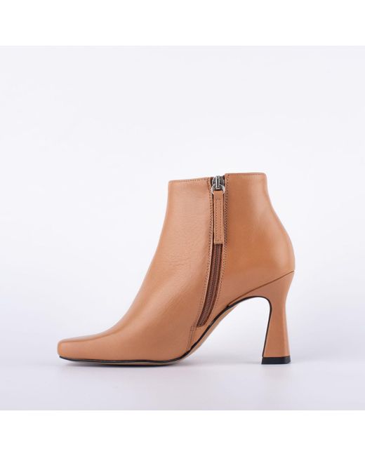 Angel Alarcon Brown Camel Leather Ankle Boot