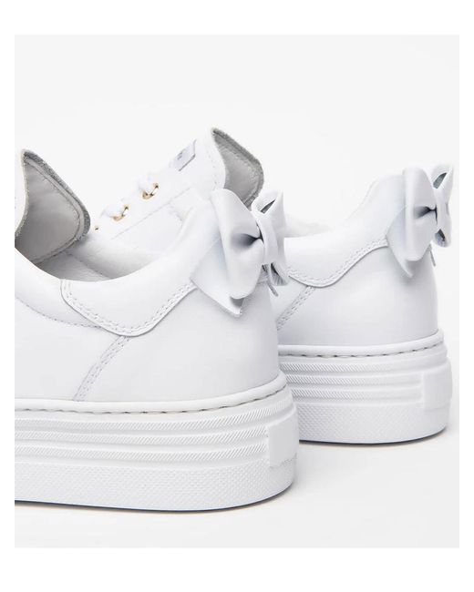 Nero Giardini White Leather Sneakers Shoes