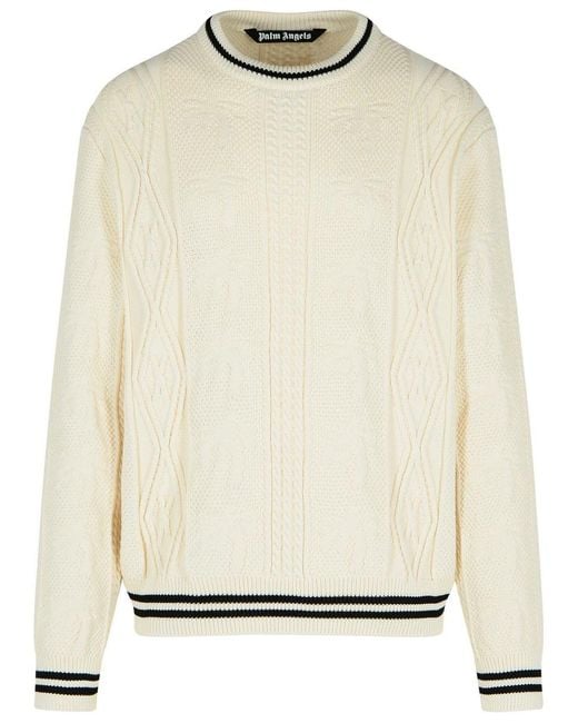 Palm Angels Natural Cotton Blend Sweater for men