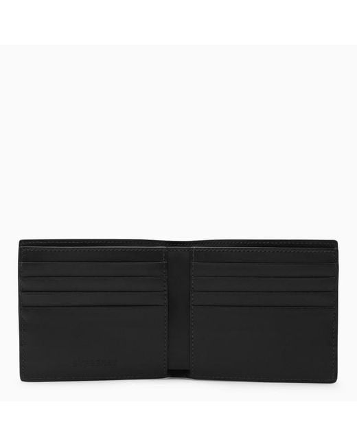 Burberry Black Check Pattern Grey Wallet for men