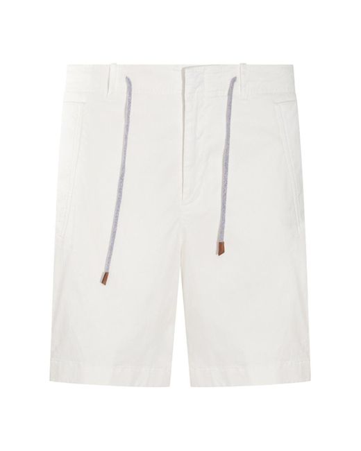 Eleventy White Cotton Shorts for men