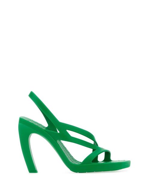 Bottega Veneta Green Jimbo Rubber Slingback Sandals