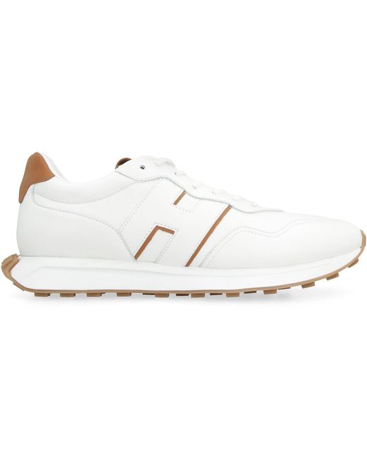 Hogan White H601 Leather Sneakers for men