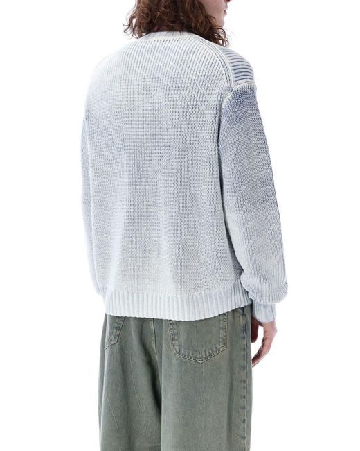 Acne Gray Painted Sweater for men
