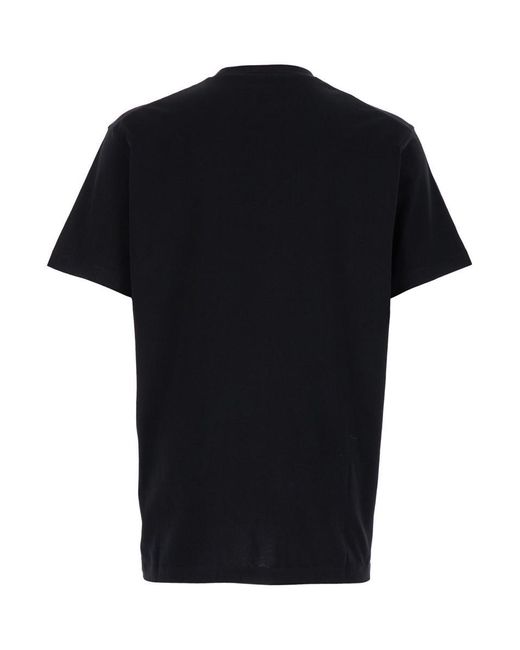 DSquared² Black Crewneck T-Shirt Witrh Screaming Maple for men