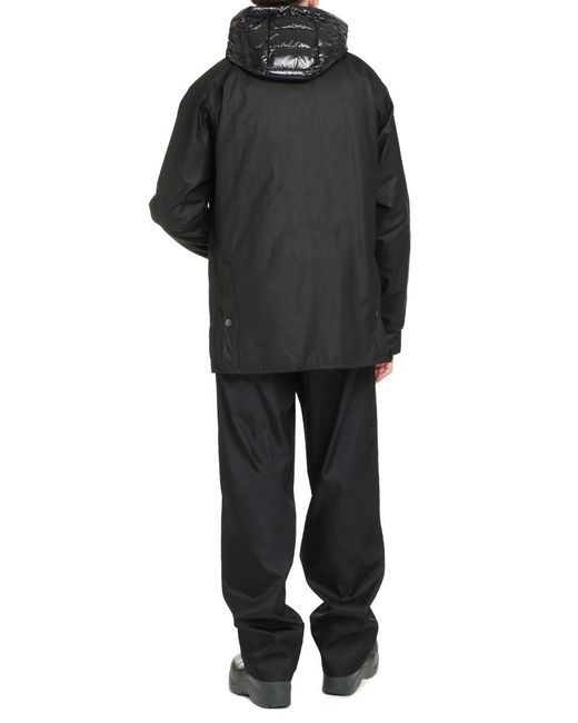 Moncler Genius Black 2 Moncler 1952 - Wight Hooded Short Down Jacket for men