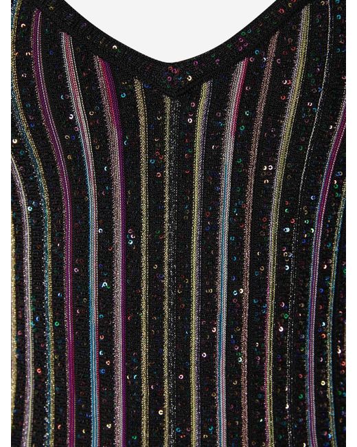 Missoni Black Glitter Striped Dress