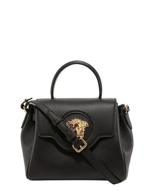 Versace Black 'La Medusa' Handbag With Logo Detail