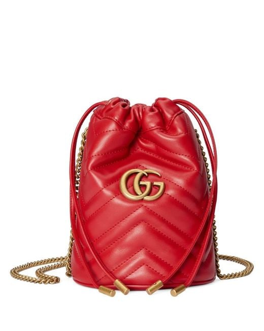 Gucci Red Marmont Bags