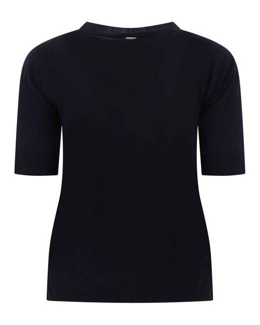 Herno Black "Glam Knit" T-Shirt