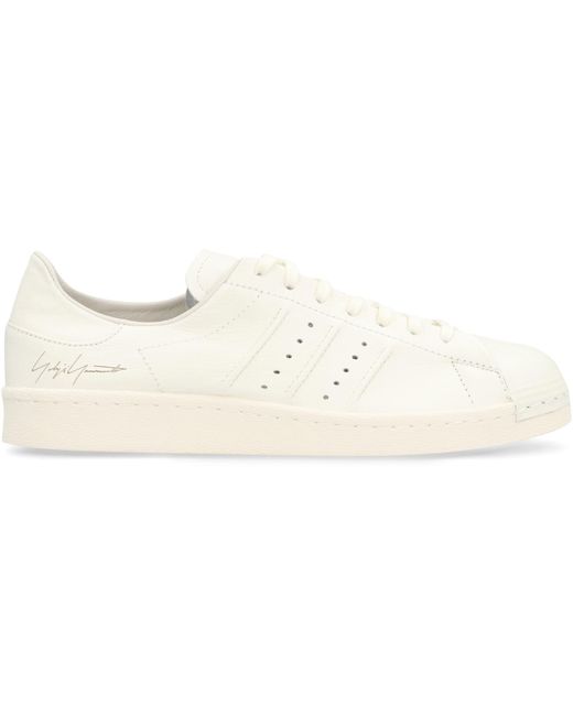 Y-3 White Superstar Leather Low-top Sneakers for men