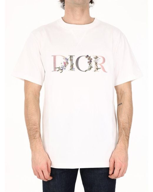 Dior T-shirt Dior Flowers White for men