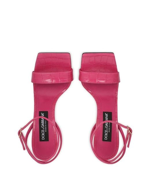 Dolce & Gabbana Pink Dg Pop Patent Sandal