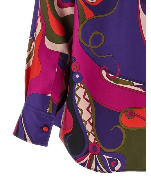 Emilio Pucci Red Silk Shirt