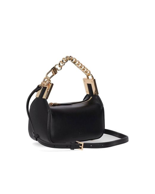 Elisabetta Franchi Black Mini Bag With Chain