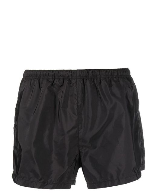 Prada Black Logo-print Swim Shorts for men