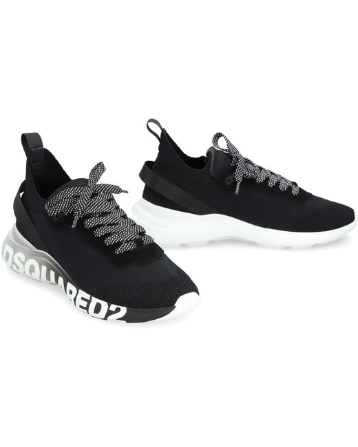 DSquared² Black Fly Low-Top Sneakers for men