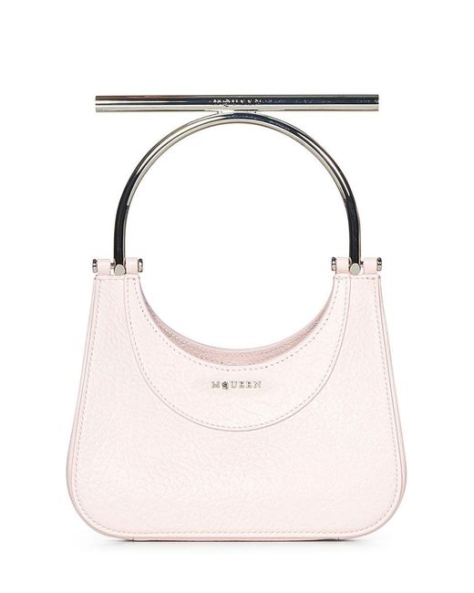 Alexander McQueen Pink Mini Cross Bar Purse