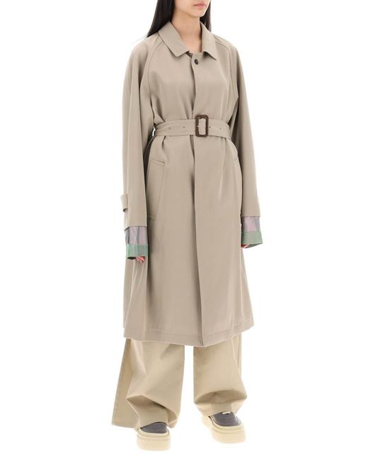 Maison Margiela Natural "Trench Coat With Discreet