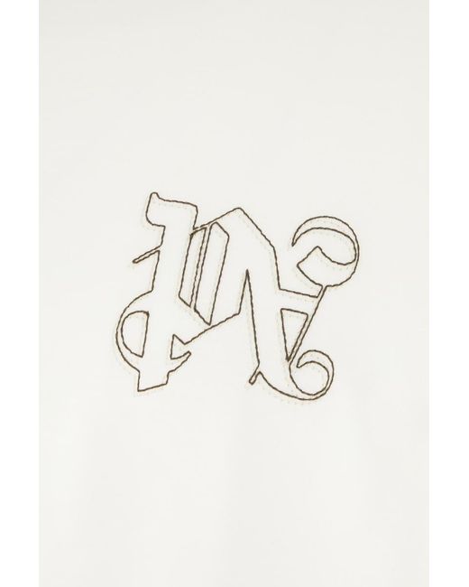 Palm Angels White T-Shirt for men