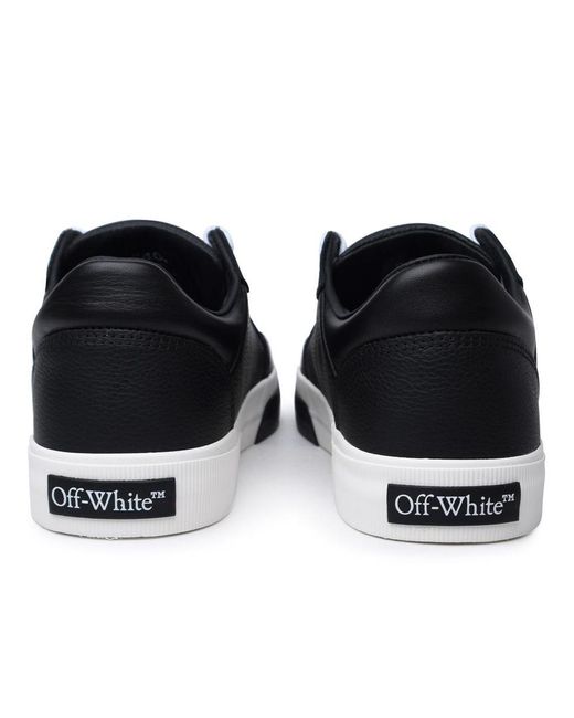 Off-White c/o Virgil Abloh Black Off- 'New Vulcanized' Leather Sneakers for men