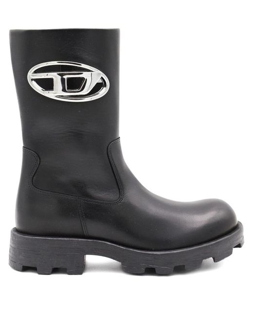 DIESEL Black D-Hammer Biker Boots