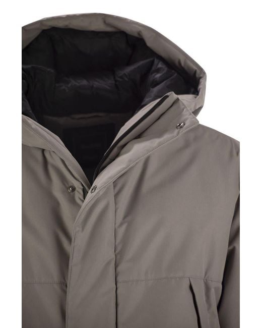 Herno Brown Laminar 2 Layers Down Jacket With Hood for men